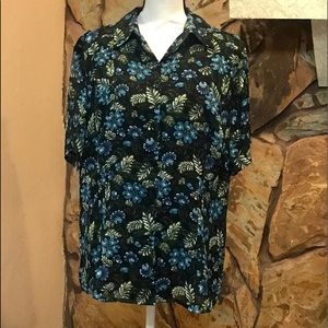 Sag Harbor crepe print blouse